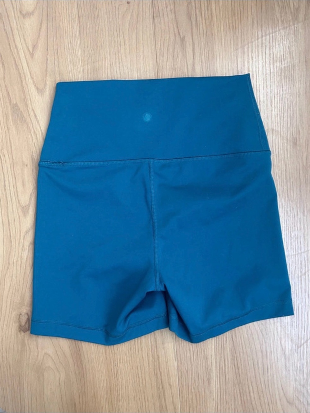 Yogalicious Teal High-Waist Bike Shorts